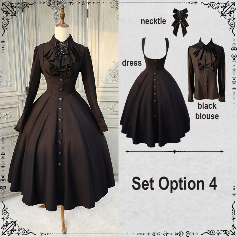 Poems of the Dark Night - Gothic Lolita JSK, Jacket and Blouse Coordinate - image 9