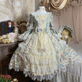 Rococo Flower House Mint Green Vintage Classical Lolita OP Dress - image 6