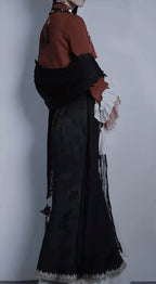 Camellia and Snake Qi Lolita Jumper Dress, Top and Shawl - image 15