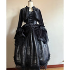 Gothic Cathedral Velvet Lace Corset Lolita JSK and Jacket Set - image 5