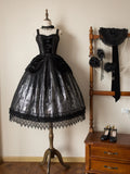 Gothic Cathedral Velvet Lace Corset Lolita JSK and Jacket Set - image 6