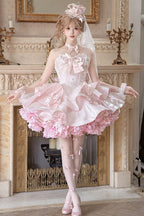 Satin Fantasy - Sweet Lolita Short Dress, Full Set and Petticoat - image 1
