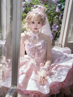 Satin Fantasy - Sweet Lolita Short Dress, Full Set and Petticoat - image 9