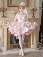 Satin Fantasy - Sweet Lolita Short Dress, Full Set and Petticoat - image 11