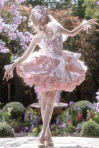 Satin Fantasy - Sweet Lolita Short Dress, Full Set and Petticoat - image 2