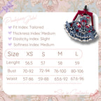 POSHEPOSE - Milk Bunny Theater Dress - official POSHEPOSE size chart