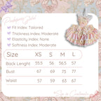 POSHEPOSE - Soufflé Milk Bunny Candy Dress - official POSHEPOSE size chart