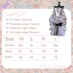 POSHEPOSE - Silver Cheryl Heart Dress - official POSHEPOSE size chart