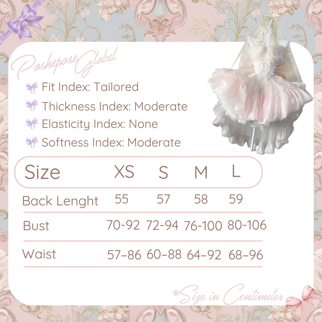 POSHEPOSE - Cupid's Promise Dress - official POSHEPOSE size chart