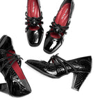 Spider Banquet - Croc Patent Gothic Lolita Heels - image 13