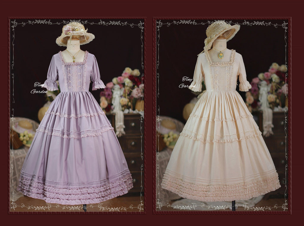 Vintage Prom - Elegance Pin Tucks Lolita OP Dress - image 2