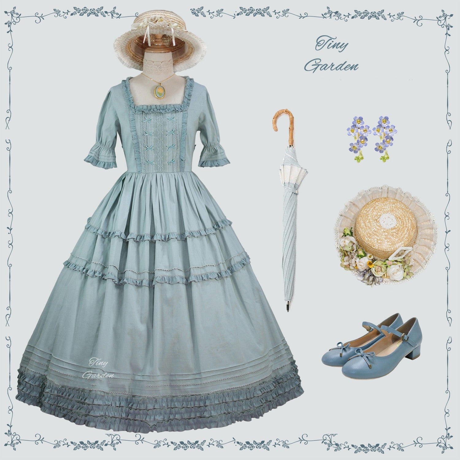 Vintage Prom - Elegance Pin Tucks Lolita OP Dress - image 3