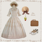Vintage Prom - Elegance Pin Tucks Lolita OP Dress - image 4