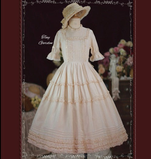 Vintage Prom - Elegance Pin Tucks Lolita OP Dress - image 8