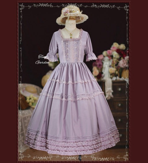 Vintage Prom - Elegance Pin Tucks Lolita OP Dress - image 1