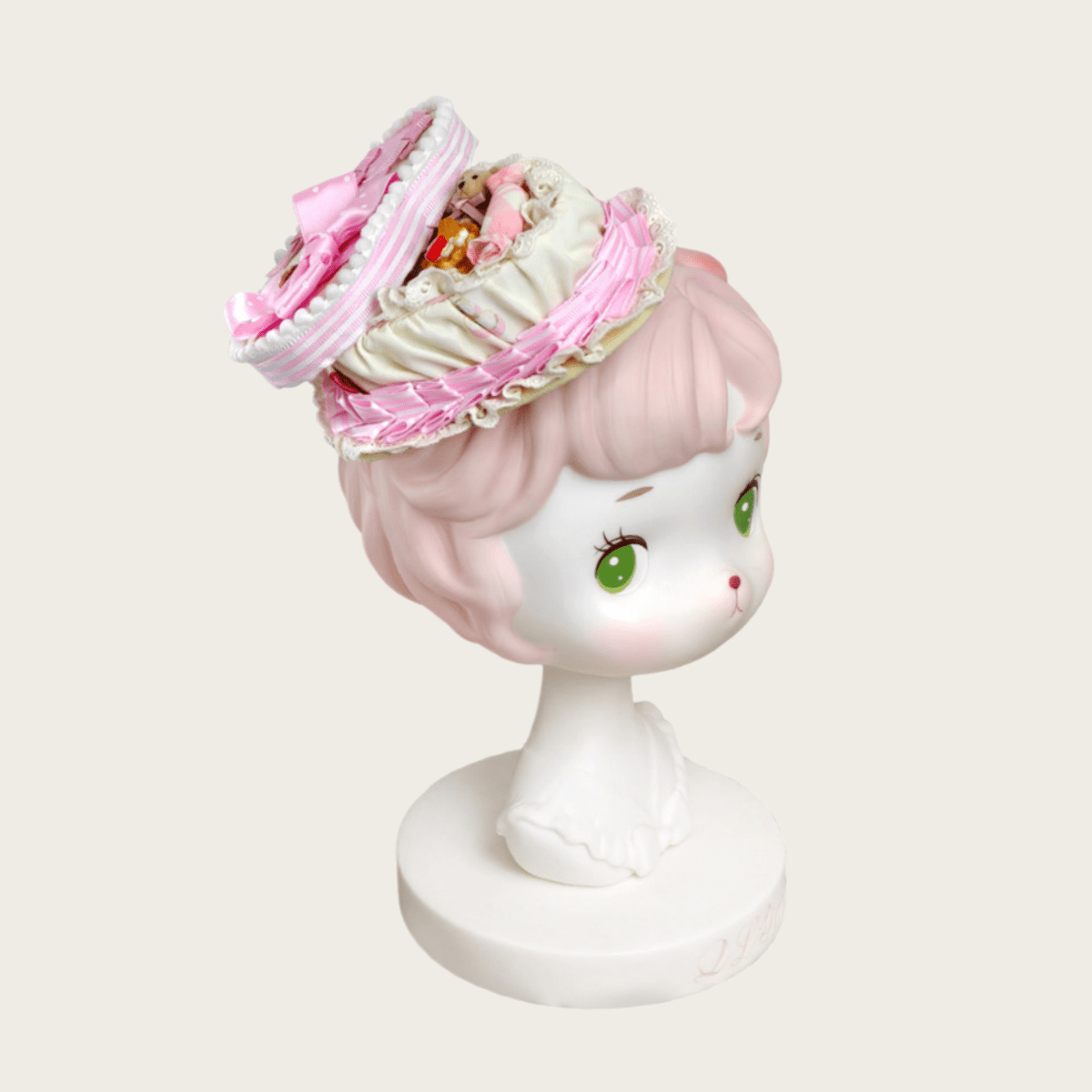 Peach Berry Charm - Sweet Lolita OP Dress, Hat & Headband — Hat / One Size / Pink