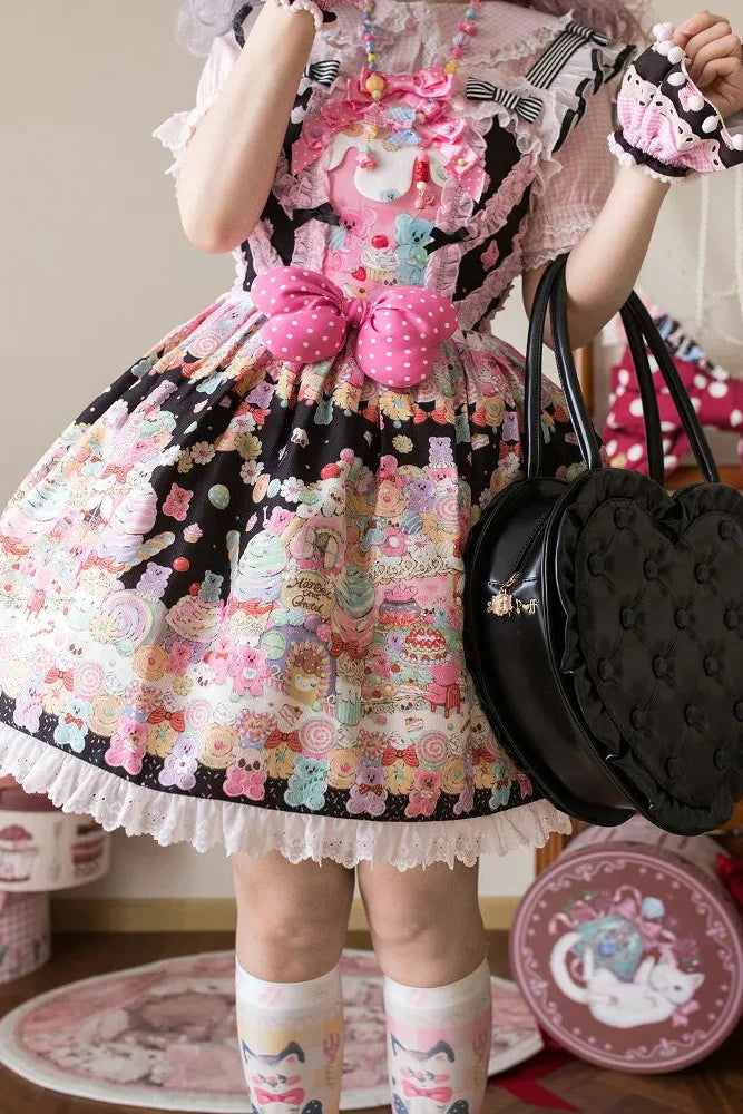Sweet Candy House Yellow Unicorn Print Sweet Lolita Suspender JSK - image 6