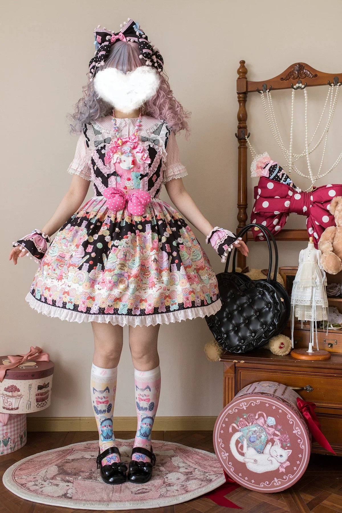 Sweet Candy House Yellow Unicorn Print Sweet Lolita Suspender JSK - image 8