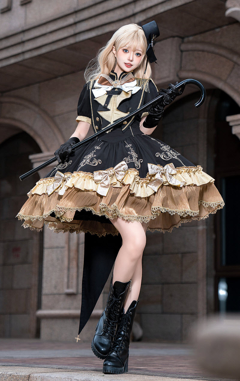 Gilded Vow Gothic Lolita OP Dress & Cape - image 10