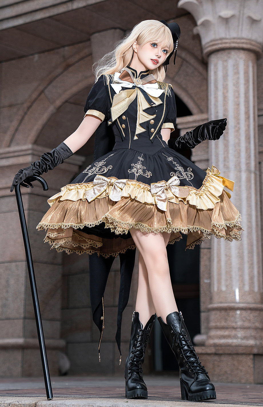Gilded Vow Gothic Lolita OP Dress & Cape - image 11
