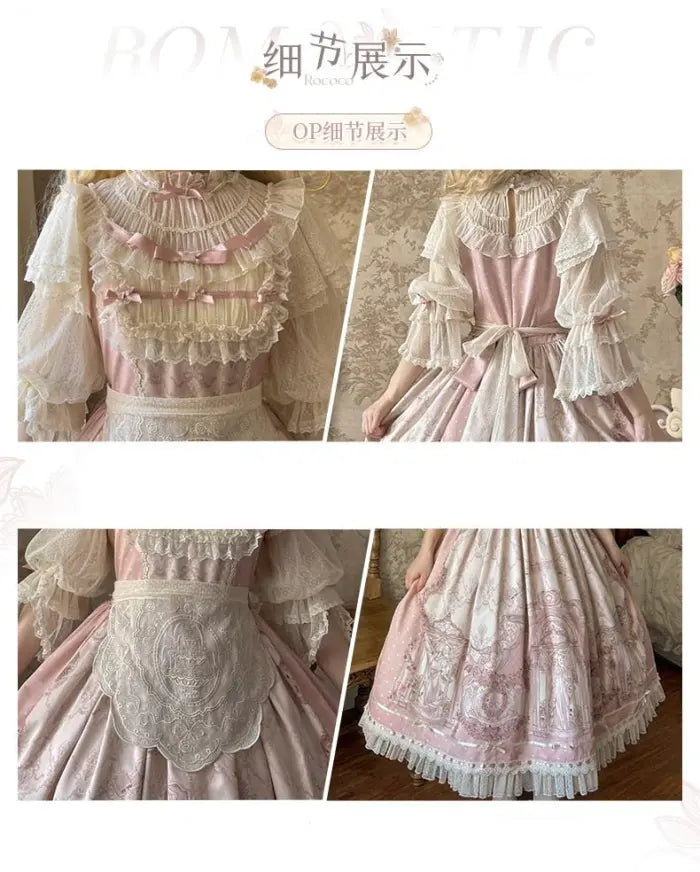 Rococo Retro Palace-Print Lolita OP Dress - image 10