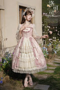 Rococo Retro Palace-Print Lolita OP Dress - image 14