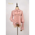 Four Season Blooming Flower Striped Jacquard Lolita Blouse - image 4