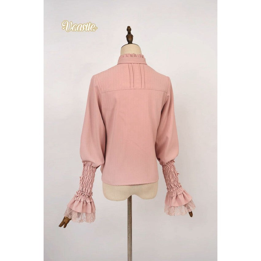 Four Season Blooming Flower Striped Jacquard Lolita Blouse - image 5