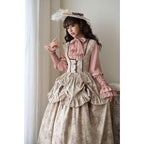 Four Season Blooming Flower Striped Jacquard Lolita Blouse - image 32