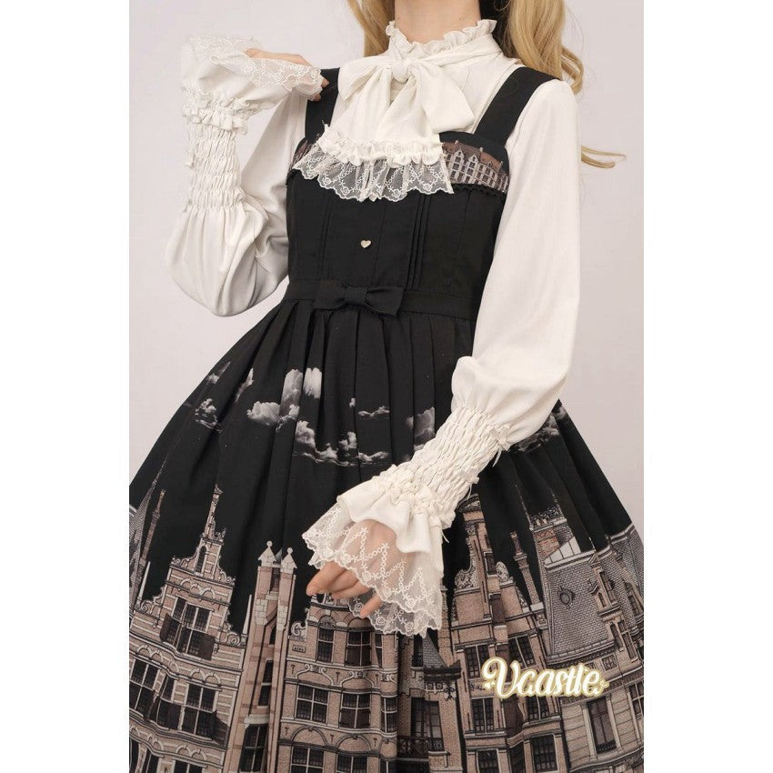 Four Season Blooming Flower Striped Jacquard Lolita Blouse - image 35