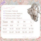 POSHEPOSE - Victorian Time Dress - official POSHEPOSE size chart