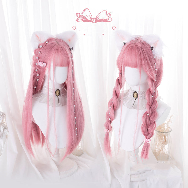 69cm Pink Straight Lolita Wig - image 4