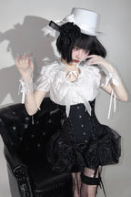 WONKA Gothic Lolita Black Top & Shorts Set - image 1
