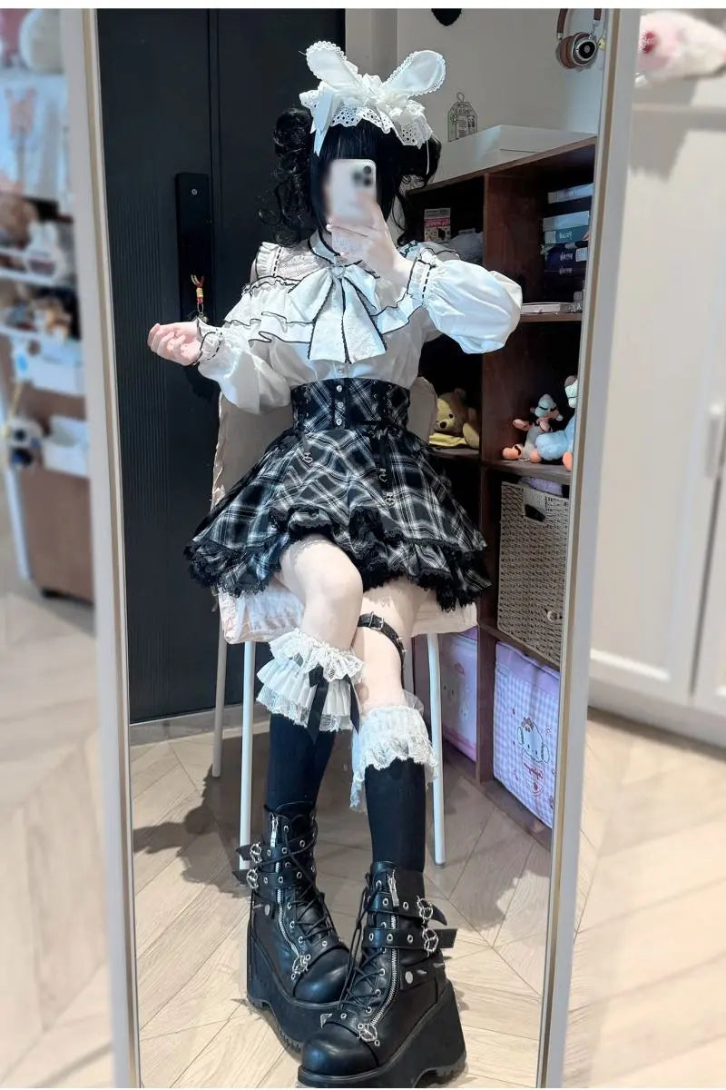 Plaid Lover Girly Top and Plaid Skirt Collection - image 4
