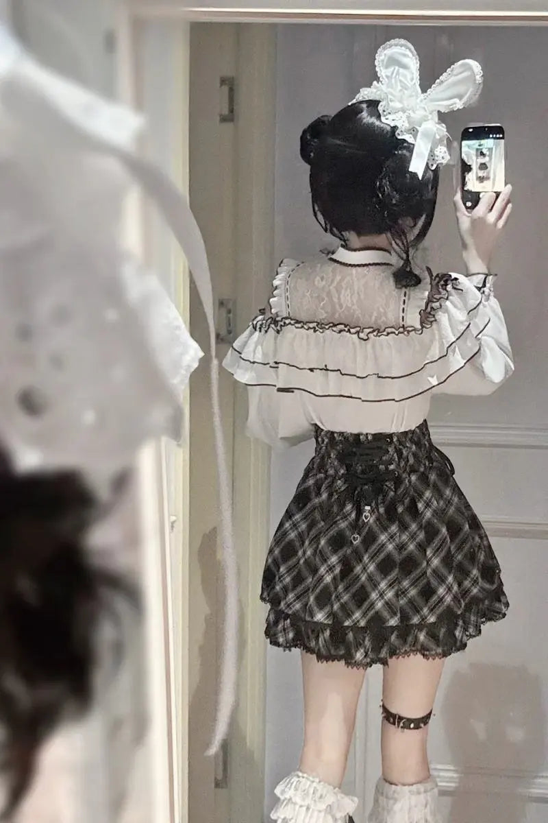 Plaid Lover Girly Top and Plaid Skirt Collection - image 7