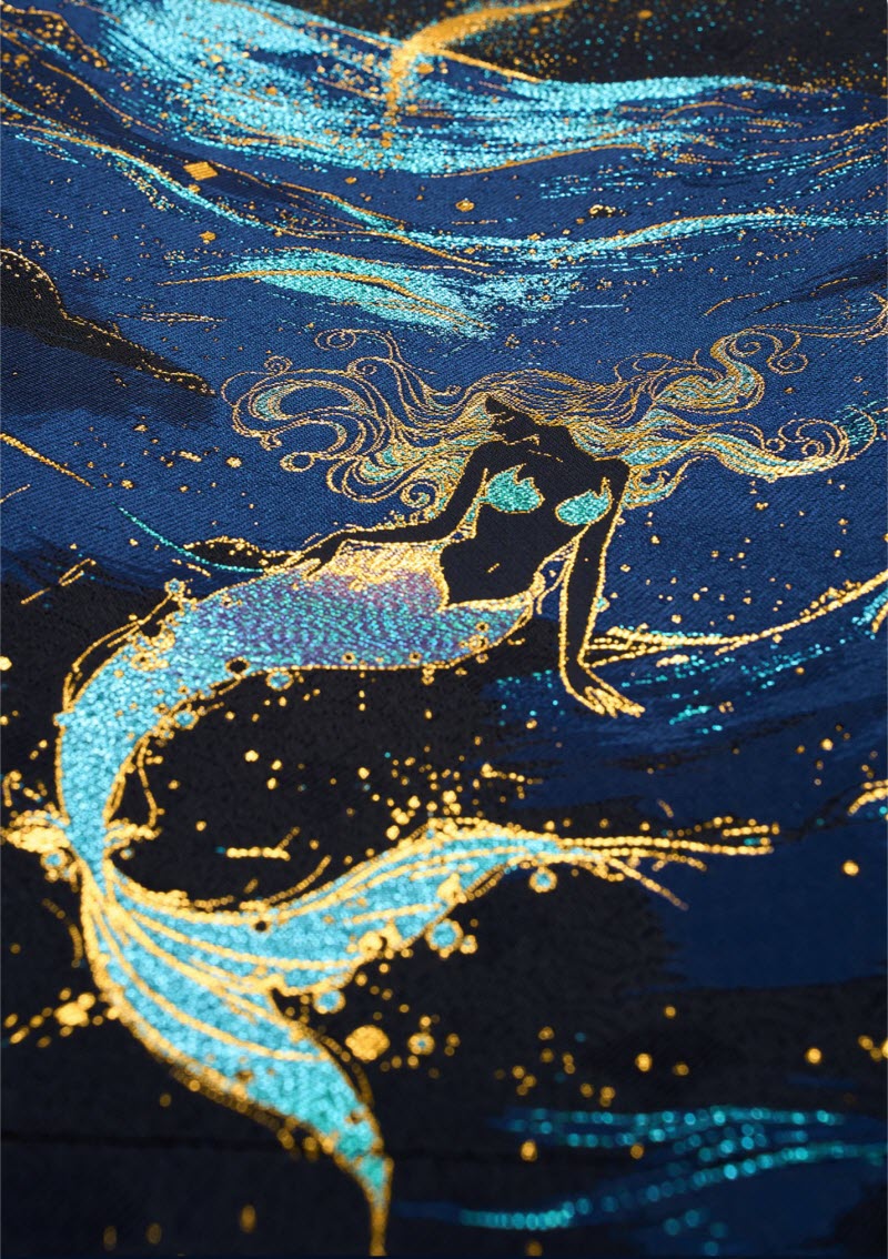 Mermaid Under the Galaxy Sea Qi Lolita Sweater, Blouses and Skirt - image 4