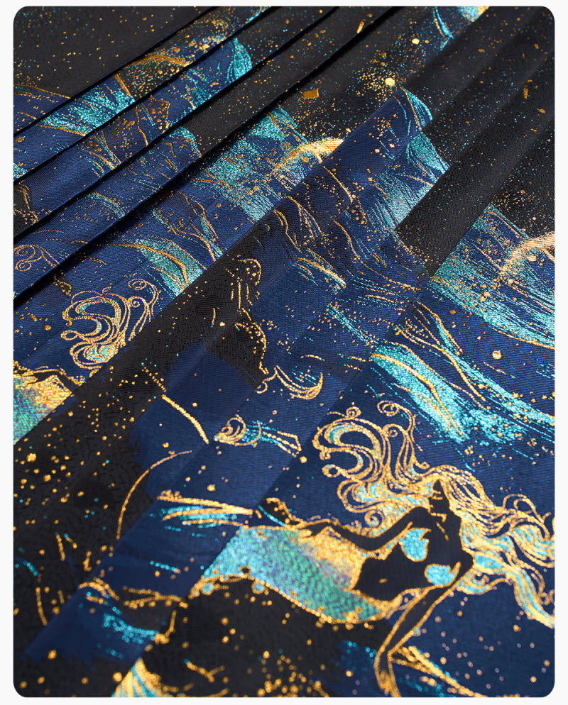 Mermaid Under the Galaxy Sea Qi Lolita Sweater, Blouses and Skirt - image 28