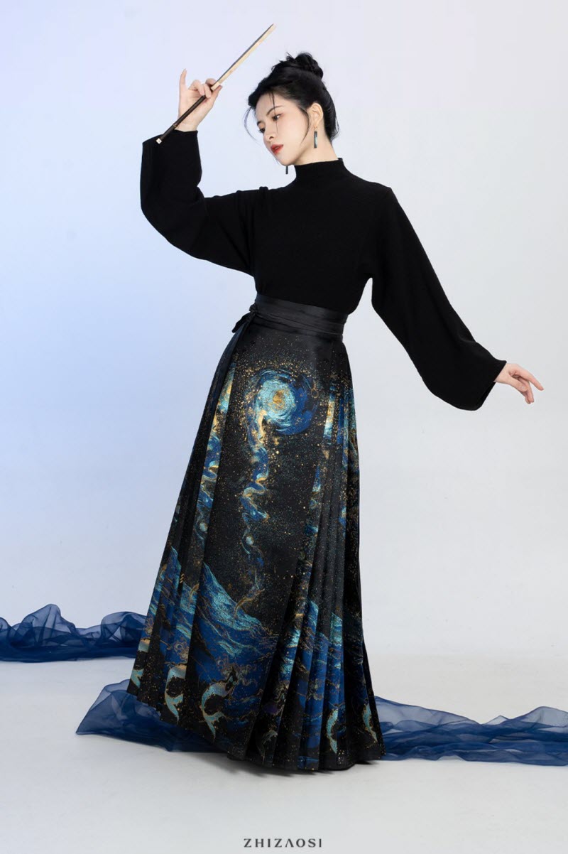 Mermaid Under the Galaxy Sea Qi Lolita Sweater, Blouses and Skirt - image 32