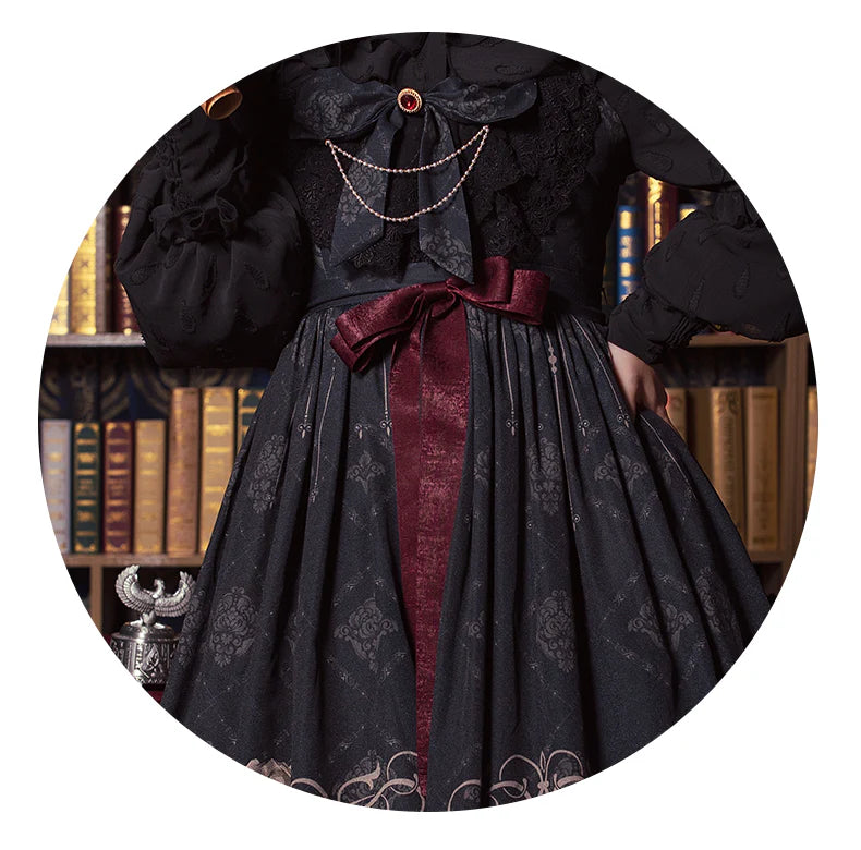 Nightingale and Rose Gothic Lolita JSK detail 10