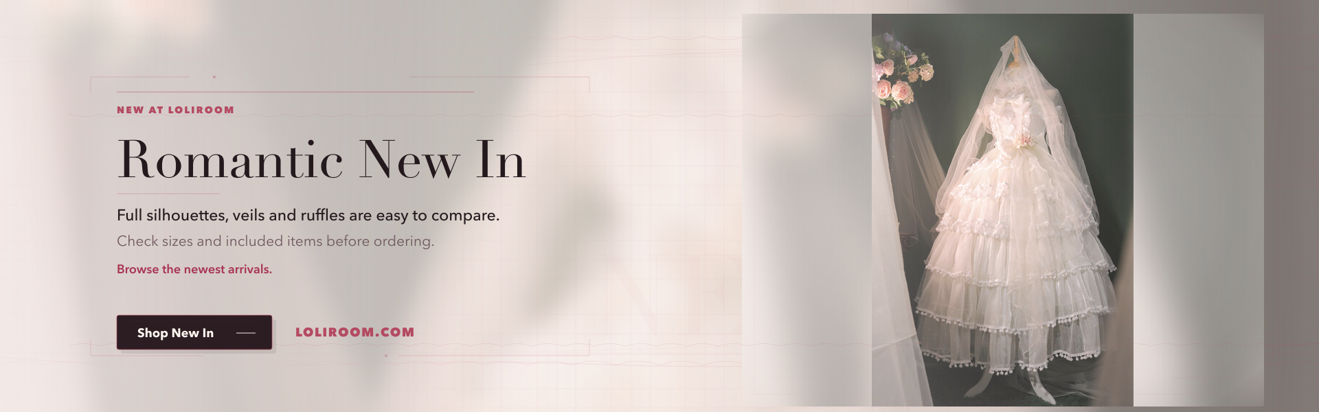 Romantic New In Lolita dress homepage banner