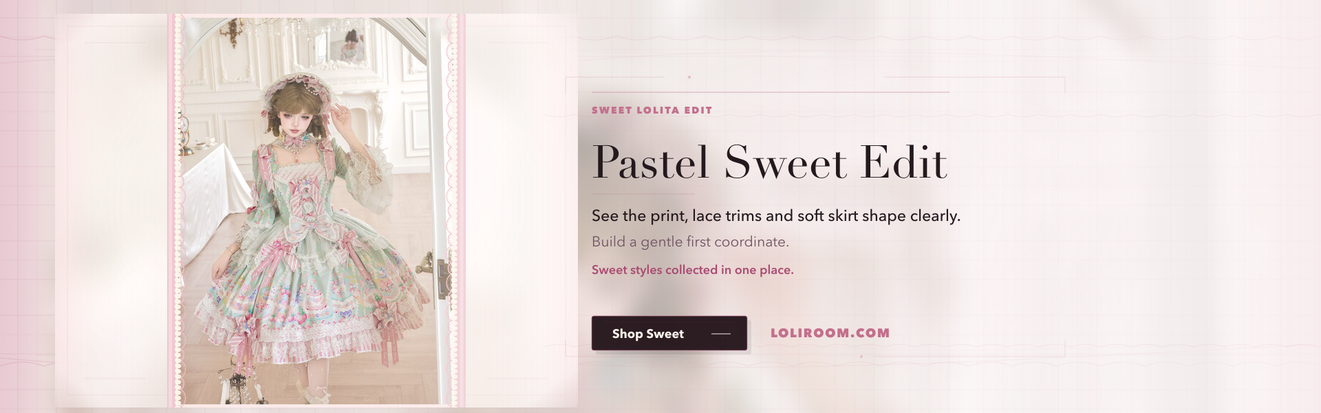 Pastel Sweet Edit Lolita dress homepage banner